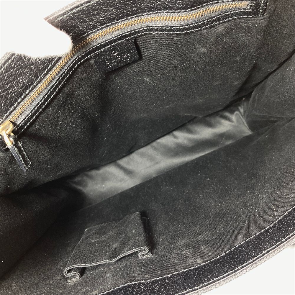 グッチ GUCCI トートバッグ GGキャンバス レザー 120898 ブラック