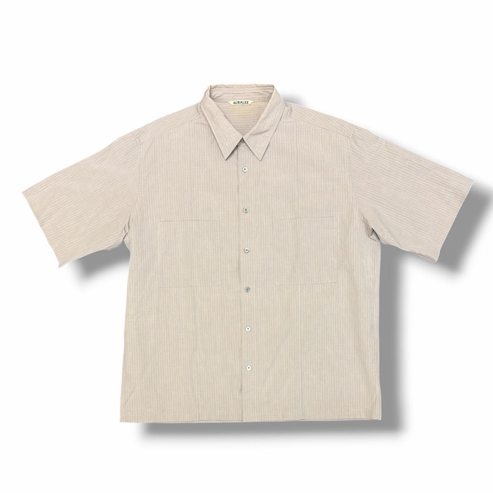 AURALEE オーラリー フィンクスリップストップシャンブレーシャツ AURALEE 21SS WASHED FINX RIPSTOP CHAMBRAY HALF SLEEVED SHIRTS