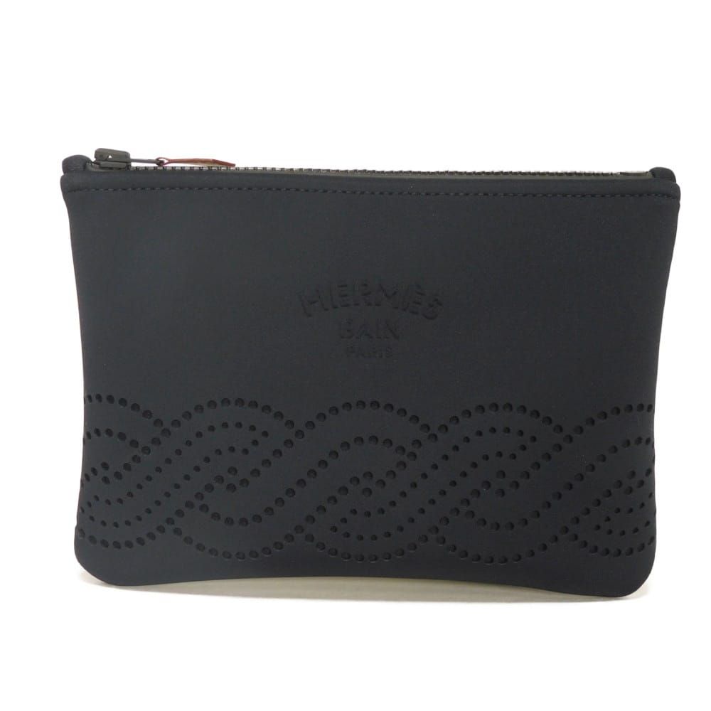 HERMES エルメス ネオバン トルサド マリン PM 美品 ナイロン ロゴ