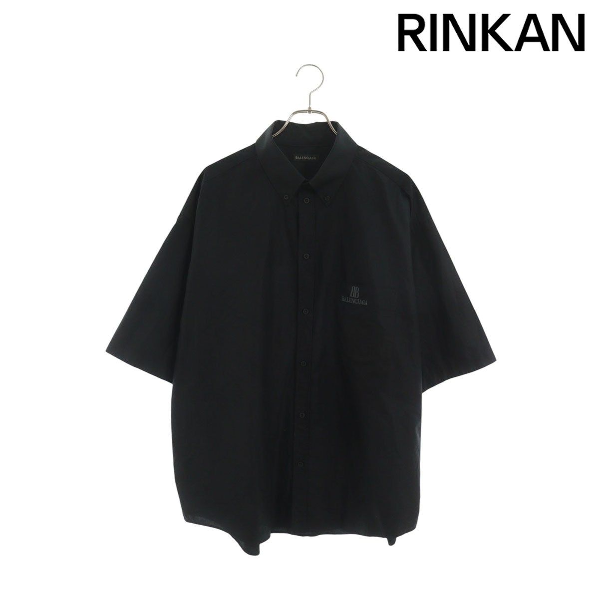 バレンシアガ 839213 TRM28 ロゴ刺繍ポケット半袖シャツ メンズ 40 42,660円