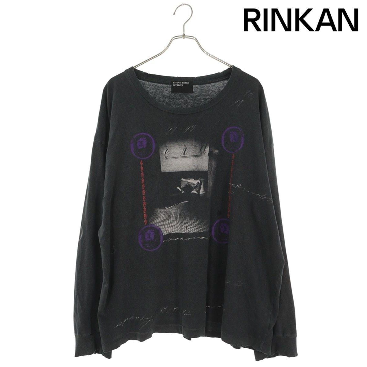 アンファンリッシュデプリメ BATHROOM STALL LS T-SHIRT フォトプリントクラッシュ加工長袖カットソー メンズ L