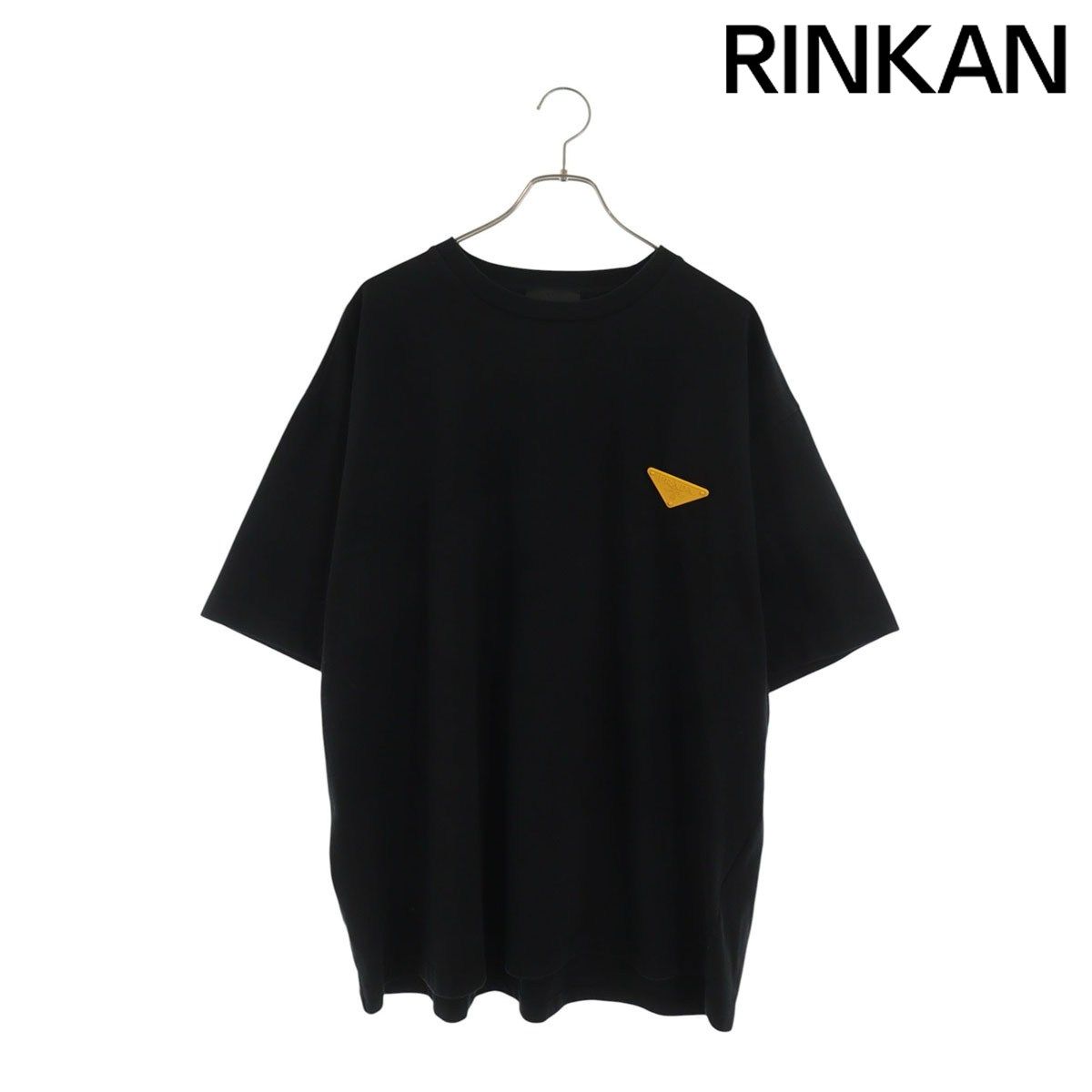 プラダ UJN807 トライアングルロゴブローチ付きTシャツ メンズ L