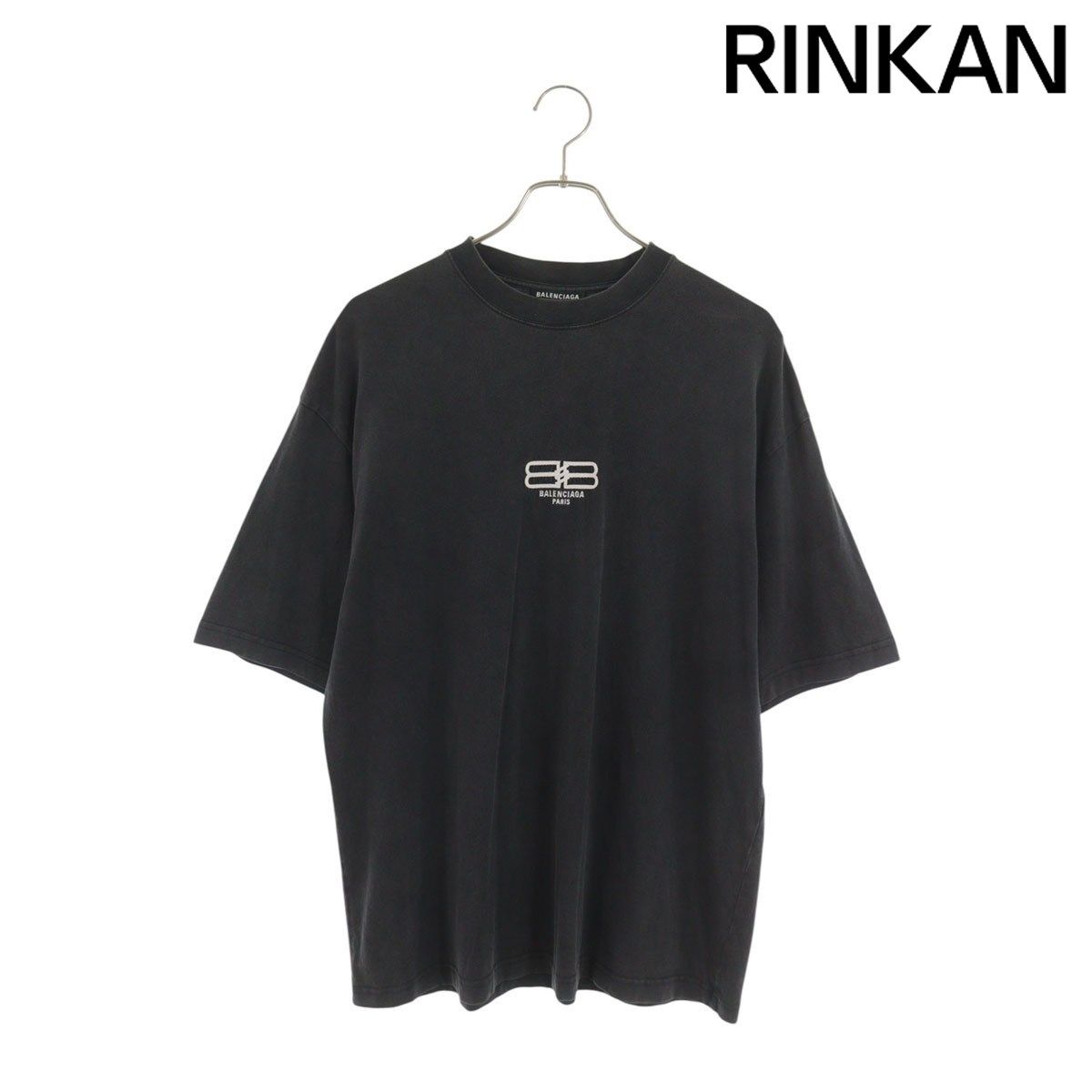 バレンシアガ 612966 TMVG7 BBロゴ刺繍Tシャツ メンズ XS
