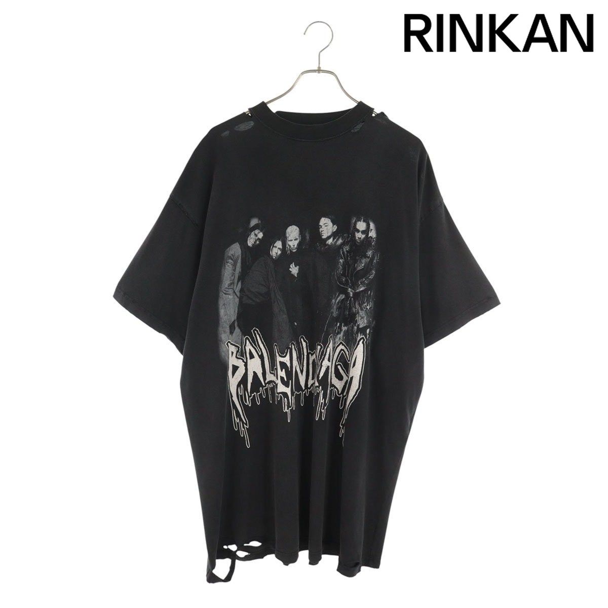 バレンシアガ 787349 TRVY7 METAL HEADSヴィンテージ加工Tシャツ メンズ 2