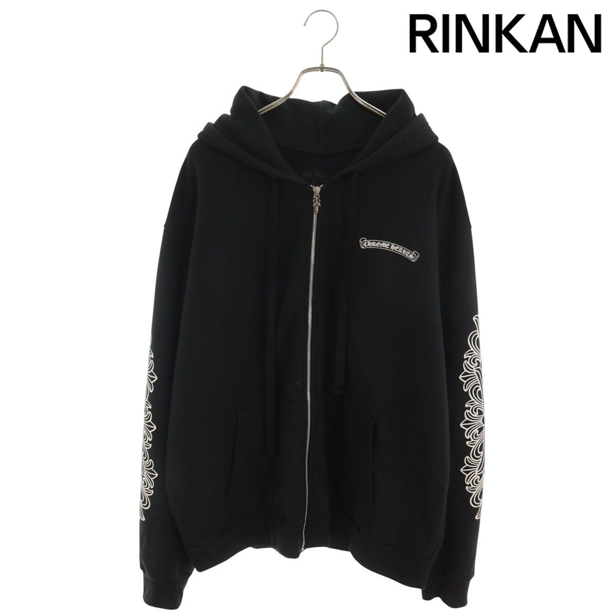 クロムハーツ SWTSHRT HD ZIP バックヴァインダガープリントジップアップパーカー メンズ L