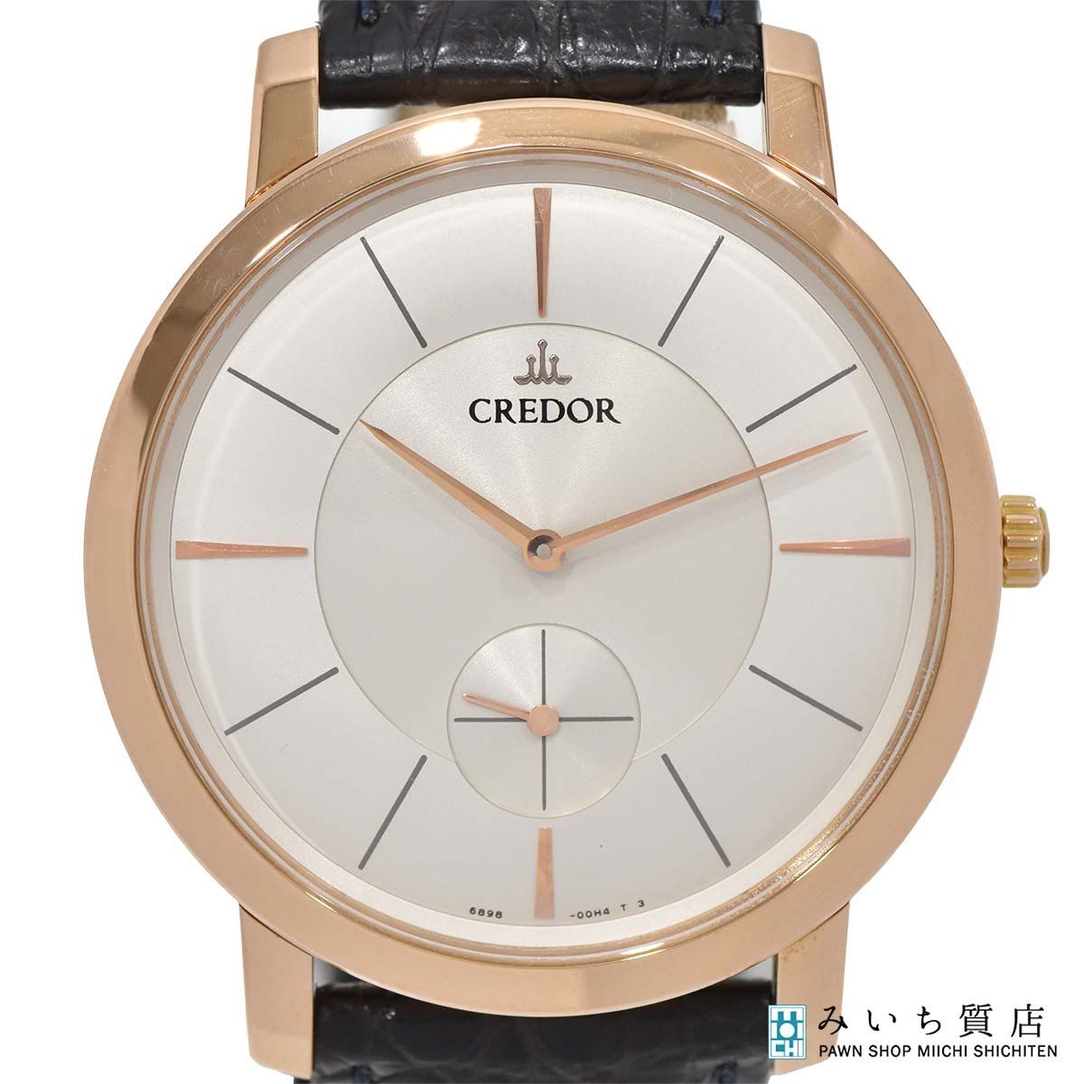 稼働 腕時計 SEIKO セイコー CREDOR クレドール 6898-00D0 18KT 手巻き スモセコ 総重量約70g H11899