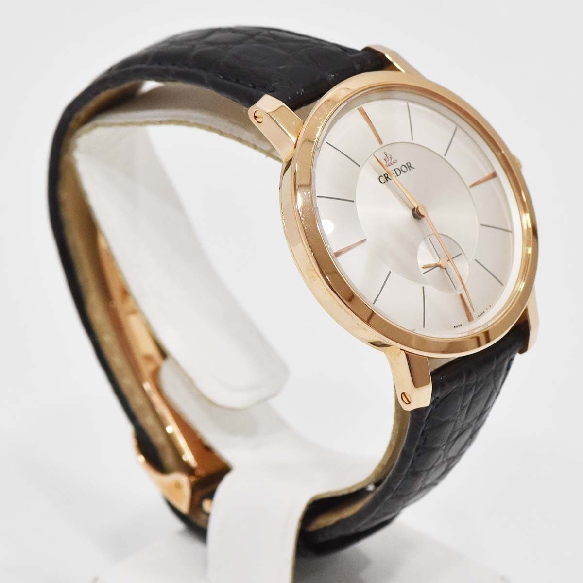 稼働 腕時計 SEIKO セイコー CREDOR クレドール 6898-00D0 18KT 手巻き スモセコ 総重量約70g H11899