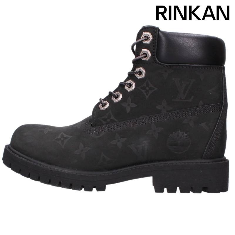 ルイヴィトン ×ティンバー 6INCH ANKLE BOOT モノグラムレザー切替アンクルブーツ メンズ 5.5