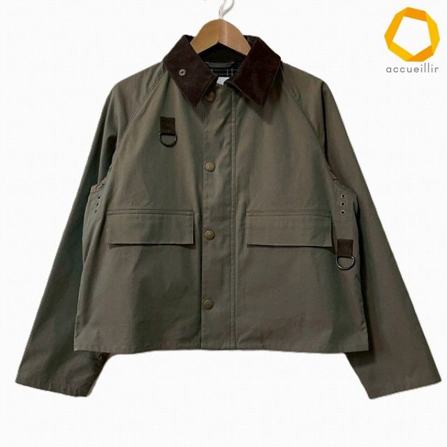 #anc バブアー Barbour ブルゾン S カーキ コーデュロイ 異素材 SPEY スペイジャケット ジップアップ 光沢 メンズ [959846] 29,250円