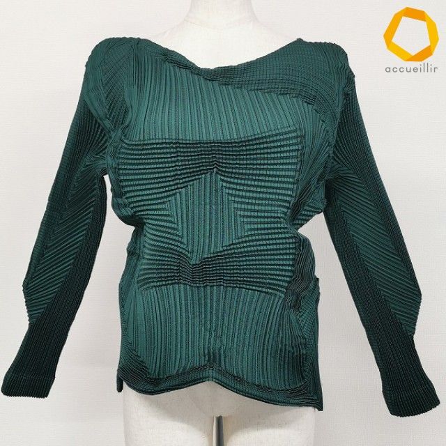 #apc イッセイミヤケエイポック エイブル A-POC ISSEYMIYAKE ABLE カットソー プリーツ スチームストレッチ 1 美品 レディース [1016997]