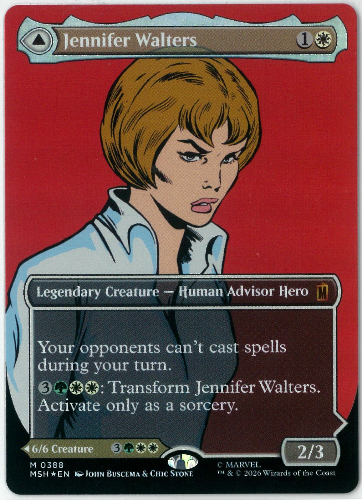 クラシック・コミックFOIL/MTG/英語版/ジェニファー・ウォルターズ/Jennifer Walters/マーベル スーパー・ヒーローズ/MSH0388