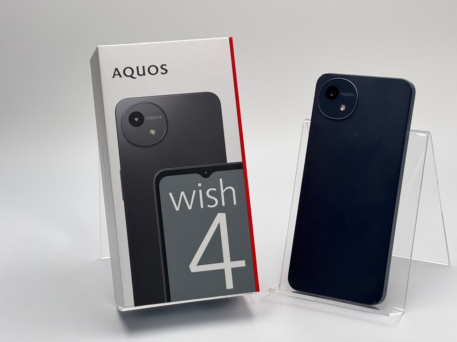 【箱付き中古D】AQUOS wish4 A403SH ブラック SIMフリー 白ロム