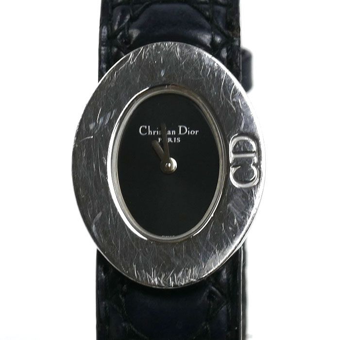【稼働品】クリスチャンディオール オーバル型 腕時計 D90-100 新品電池 Dior ディオール Lady Dior 腕時計 電池式 D90-100 レディース 中古