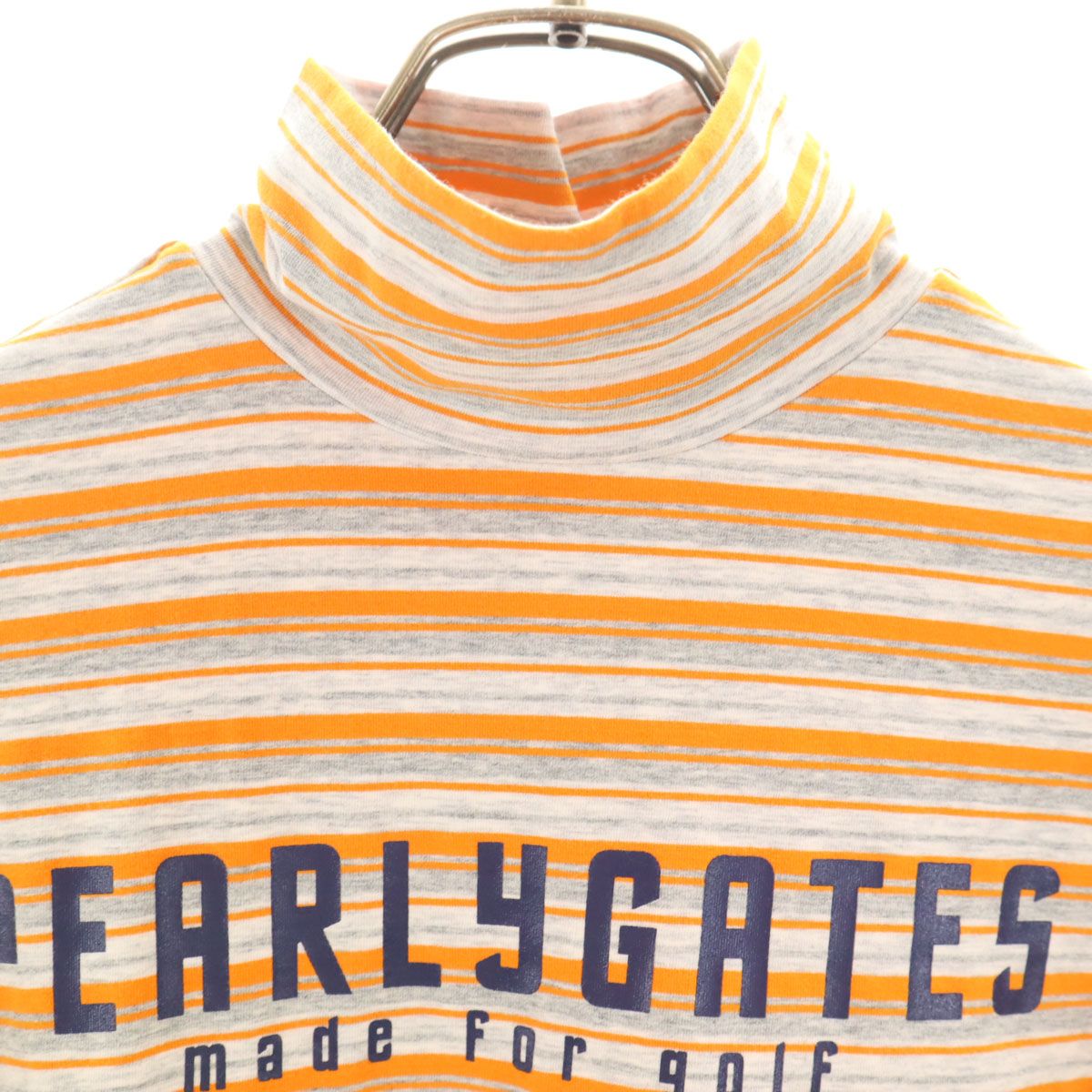 PEARLY GATES パーリーゲイツ ボーダー柄 ゴルフ 長袖 ハイネック T