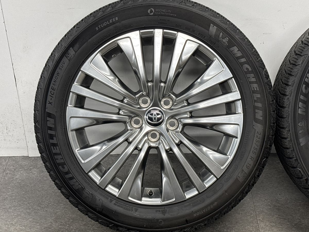 80 ハリアー アルミホイール　7J +35　114.3　トヨタ 美品】トヨタ 80 ハリアー 純正 19in 7J +35 PCD114.3 ミシュラン X