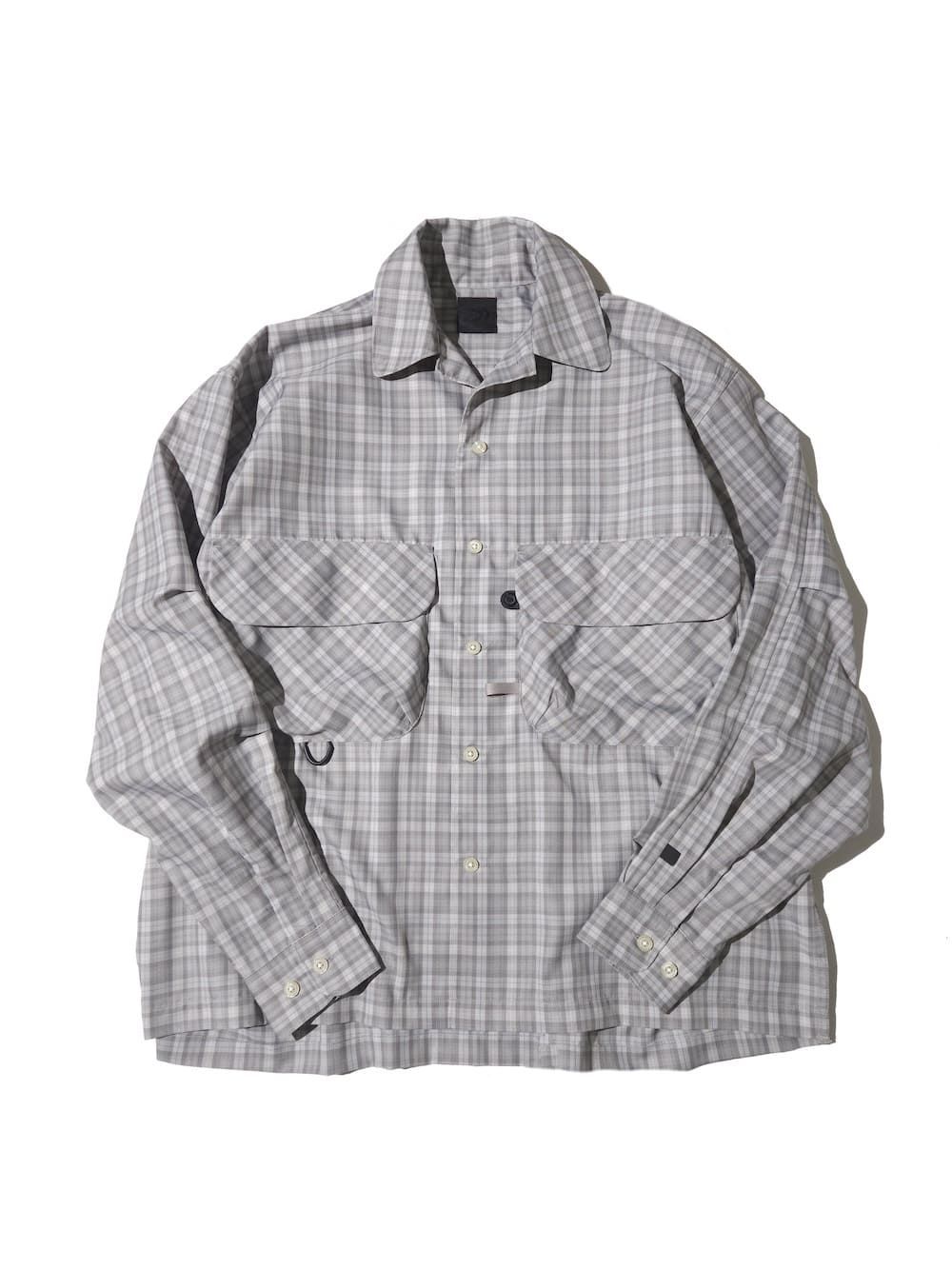 DAIWA PIER 39 TECH SPORTS OPEN COLLAR SHIRT オープンカラーシャツ グレー M ダイワピアサーティンナイン BEE-82026
