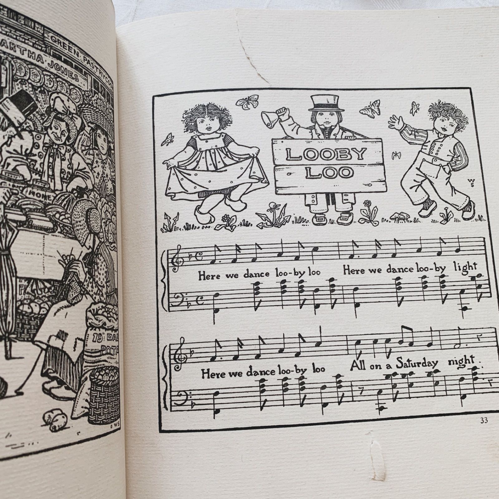 1894年出版 英国アンティーク歌絵本 Children's Singing Games
