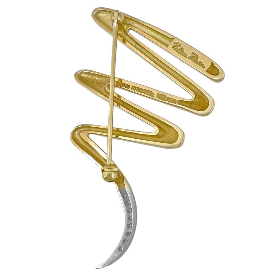 TIFFANY＆Co. ティファニー ブローチ スクリブル ヴィンテージ 18K YG