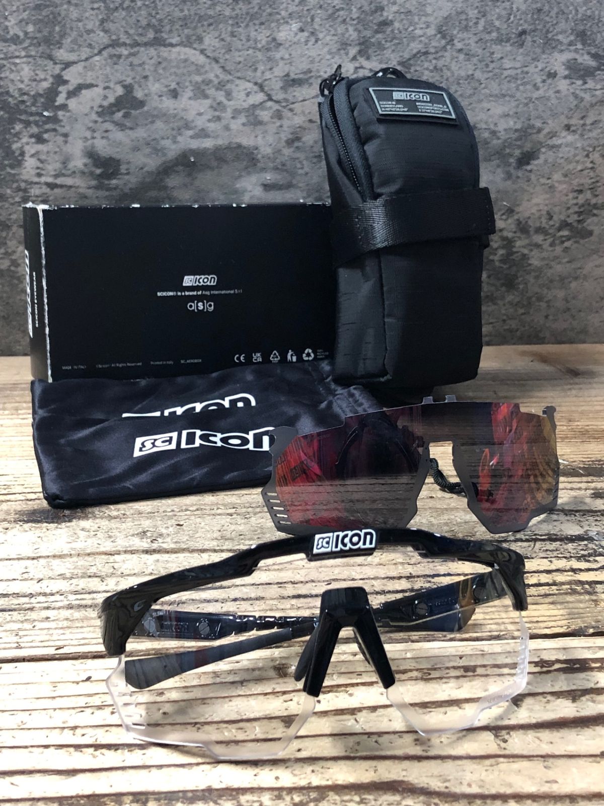 KC280 シーコン SCICON AEROSHADE KUNKEN アイウェア サングラス クリアレンズ付属