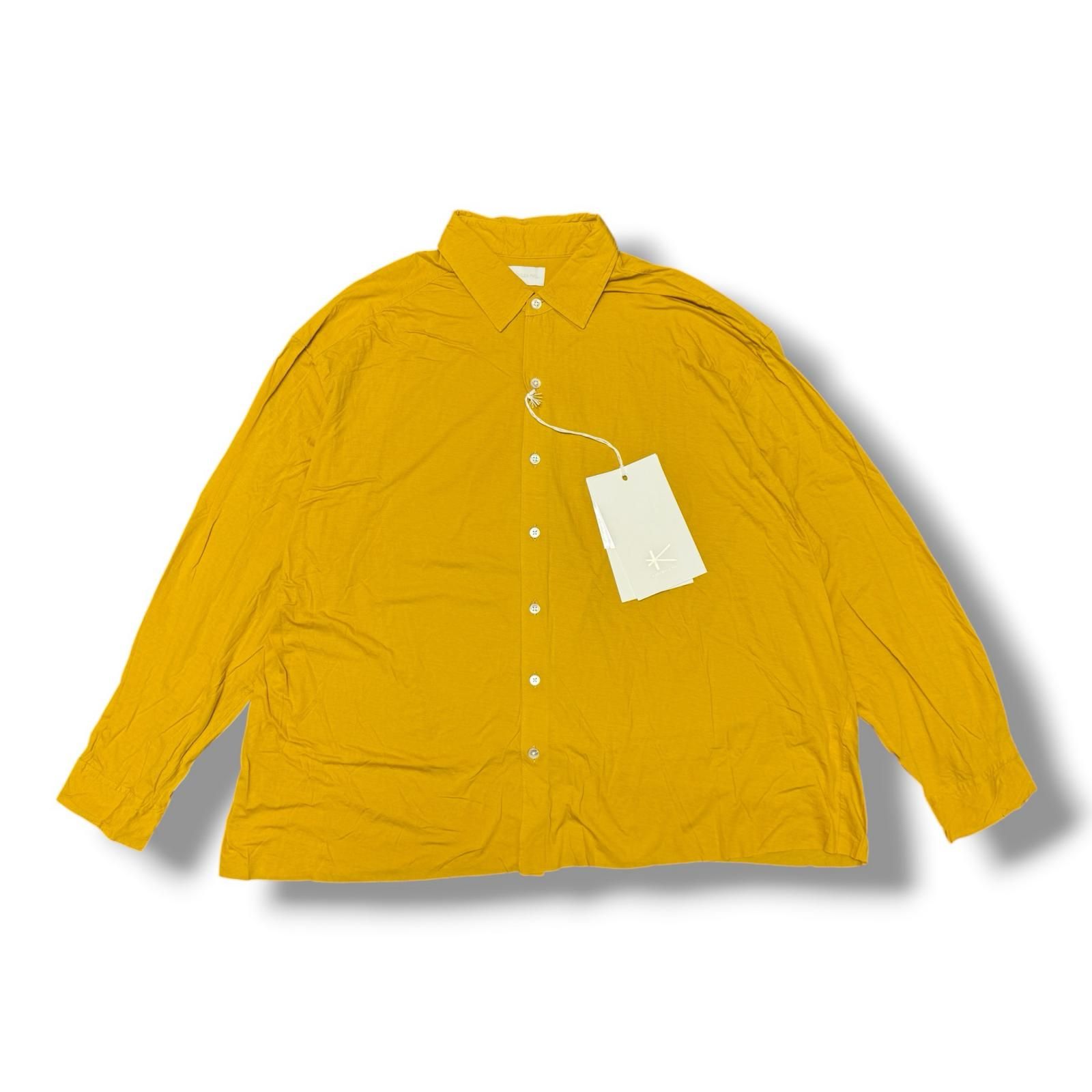 参考上代29700円 未使用 KANEMASA PHIL. 25AW 46G Artisan Shirt アルチザンシャツ カネマサフィル KM25A-020 イエロー S （17588M）