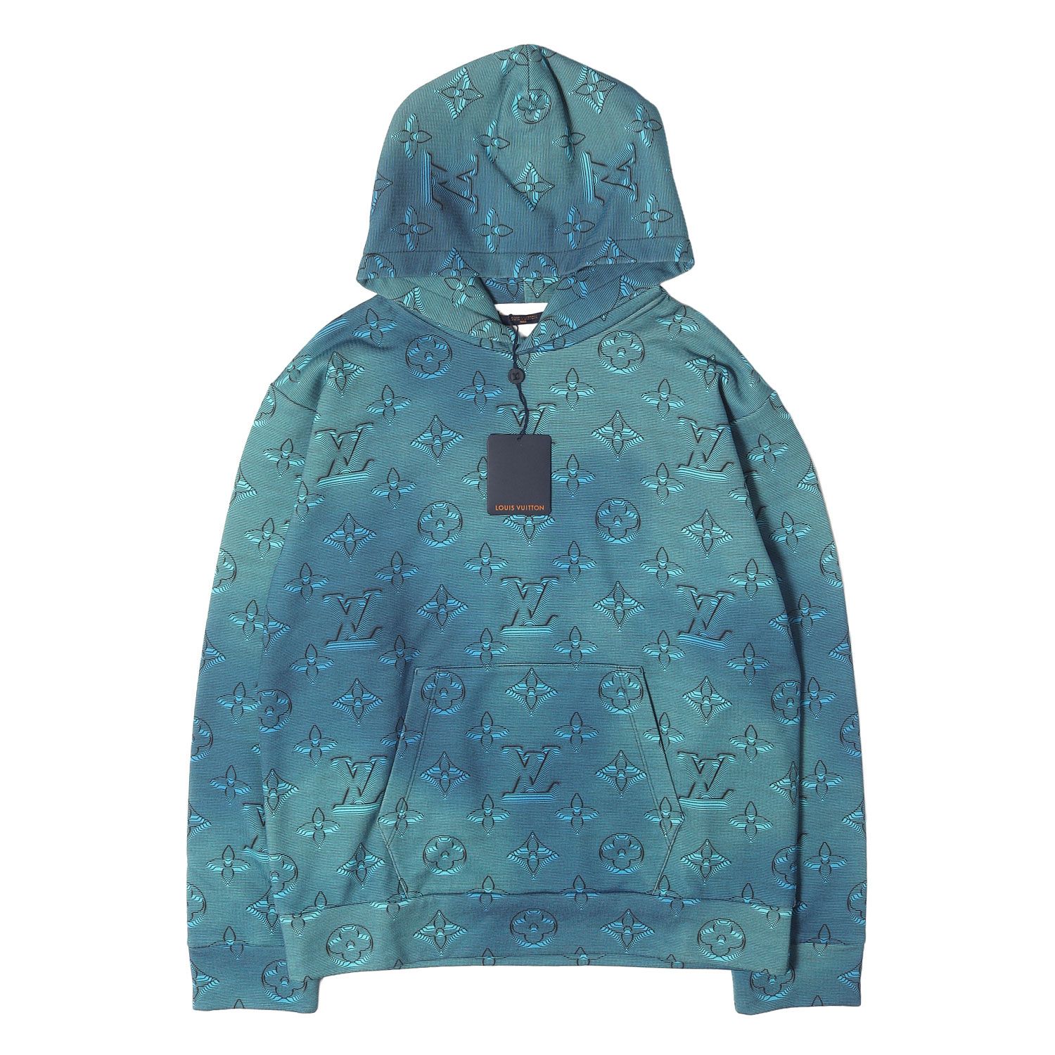 【新品】LOUIS VUITTON ルイヴィトン パーカー ブルー系 サイズ:XL 22AW 3Dモノグラム パーカー RM222Q IHN HNY41W イタリア製 トップス フーディー【メンズ】