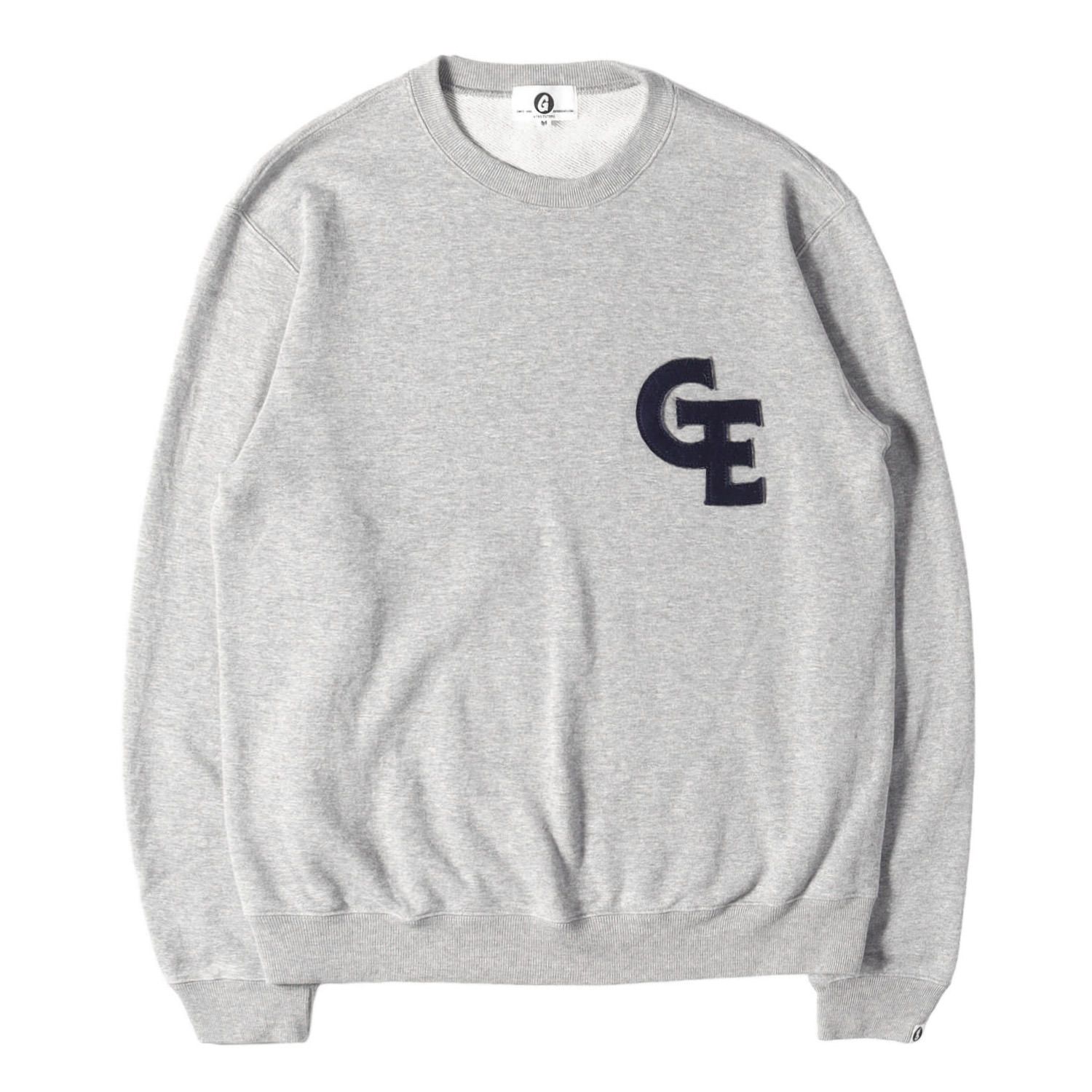 【美品】GOOD ENOUGH グッドイナフ スウェット グレー サイズ:M 復刻モデル GEロゴワッペン クルーネック スウェットシャツ トップス トレーナー プルオーバー 日本製【メンズ】【中古】