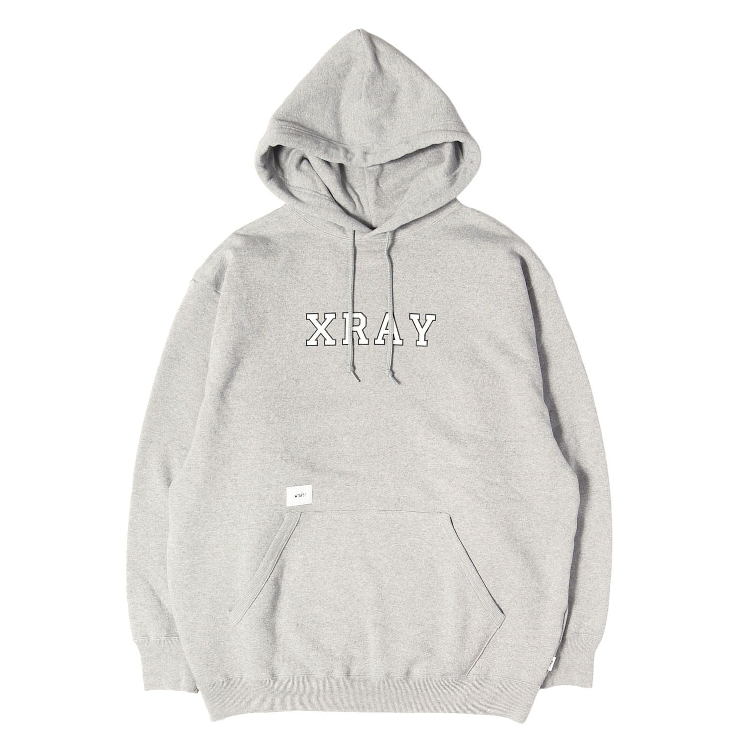 【新品】WTAPS ダブルタップス パーカー グレー サイズ:XL 24AW サイズロゴ スウェットパーカー ACADEMY / HOODY / COTTON 日本製 トップス フーディー プルオーバー 【メンズ】