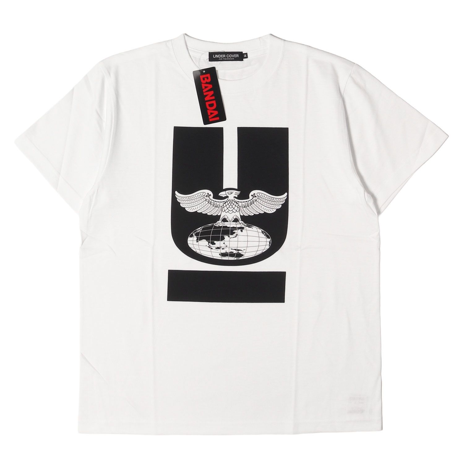 【新品】UNDERCOVER アンダーカバー Tシャツ ホワイト 白 サイズ:M 仮面ライダー 45周年記念 Uロゴ クルーネック Tシャツ BANDAI バンダイ コラボ トップス カットソー 半袖【メンズ】