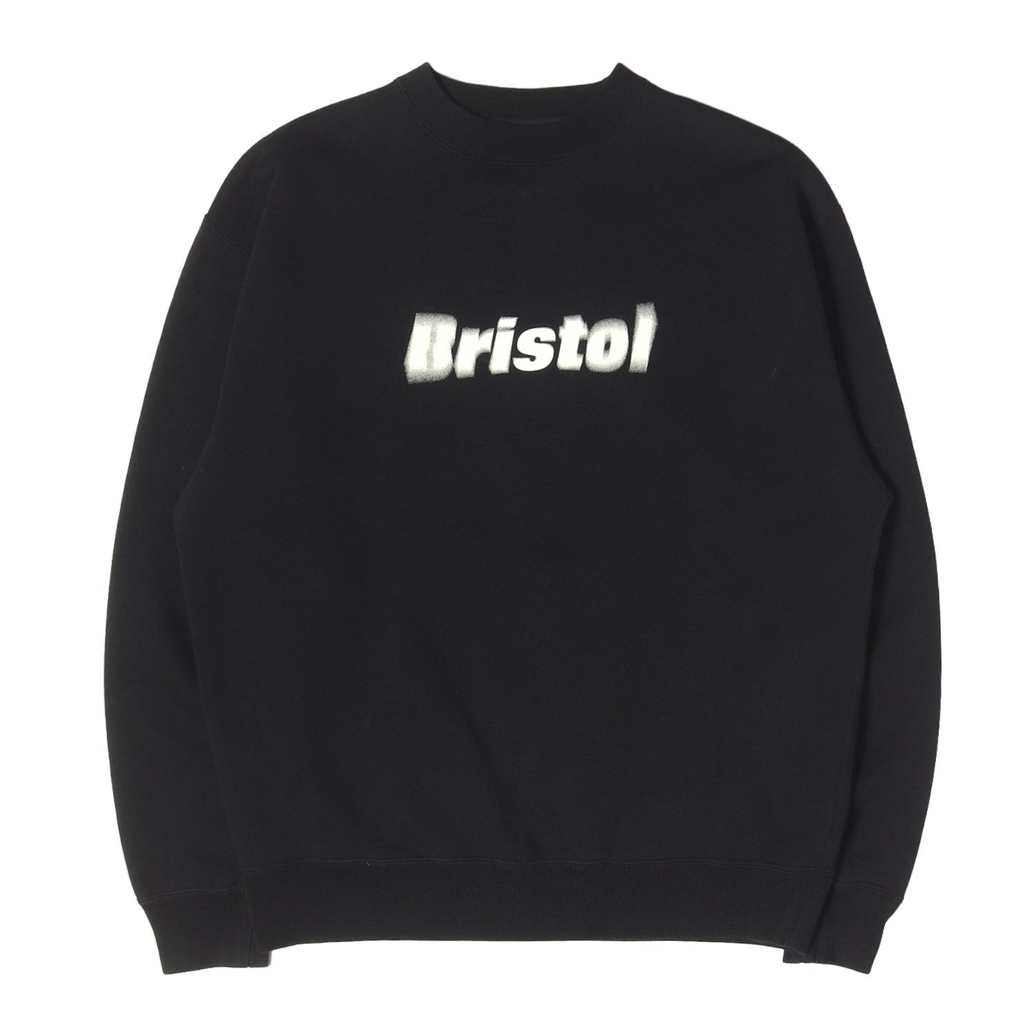 F.C.Real Bristol エフシーレアルブリストル スウェット ブラック 黒 サイズ:S 24AW ブランドロゴ クルーネック スウェットシャツ BLURRED LOGO CREW NECK SWEAT トップス トレーナー【メンズ】【中古】