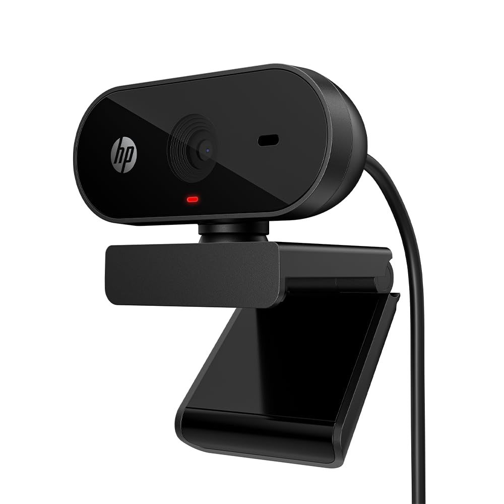 HP 320 FHD ウェブカメラ - USB-A コンピューターカメラ マイク&プライバシーカバー付き - デスクトップ、ノートパソコン、Chromebook用 - 1080p解像度 ワイドFOV - ズーム&チーム対応 - クリップマウント、三脚サポート