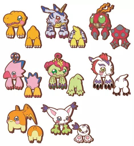 【中古】クリップ 全8種セット 「デジモンアドベンチャー のっかりラバークリップ」