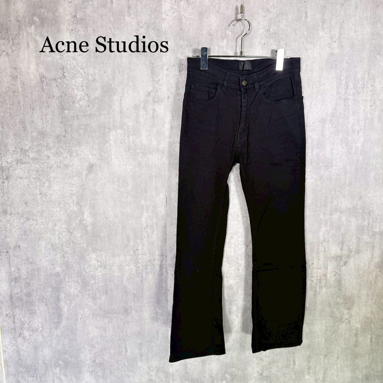 『AcneStudios』アクネステュディオズ(29)ブラック フレアデニムパンツ ブーツカット