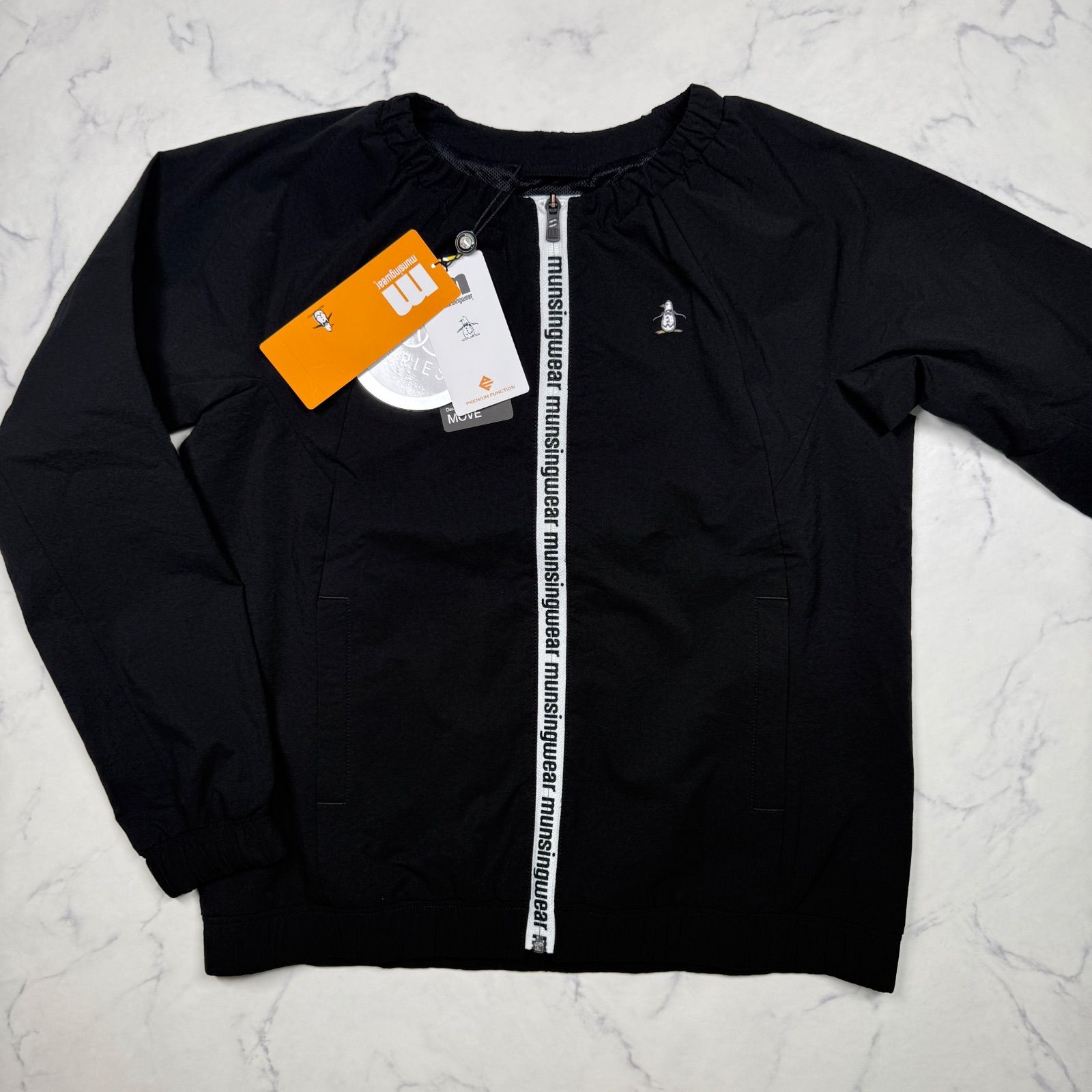 【新品タグ付き】Munsingwear マンシングウェア 撥水ストレッチ ブルゾン レディースL ブラック