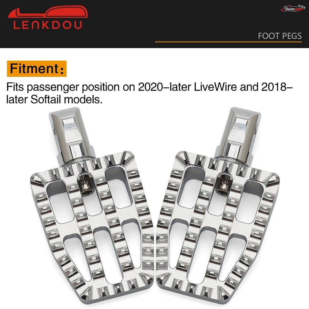 オートバイ用ワイドフットペグ、フロントフットペグ、リアフットレスト、ペダル（ハーレーソフテイル、ファットストリートボブ、ブレイクア
