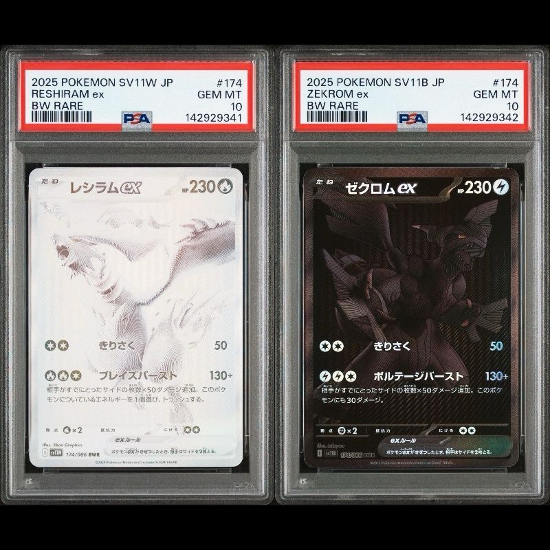 送料無料】ポケモンカード レシラムex ゼクロムex BWR PSA10 連番 PSA
