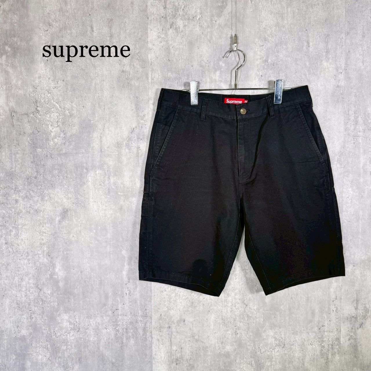 『supreme』シュプリーム(32) Supreme Work Short ブラック ワークショーツ