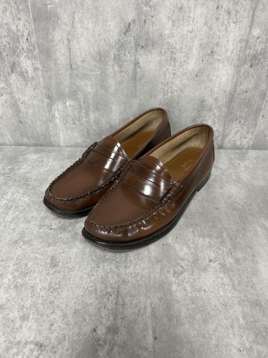 G.H. Bass ＆Co. ジーエイチバス Weejuns ローファー シューズ size38 24〜24.5ｃｍ/茶 ■■◎レディース