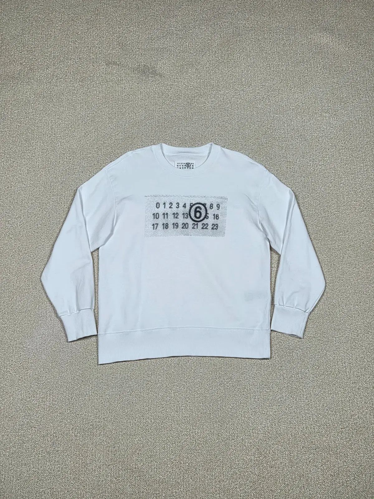MM6 Maison Margiela エムエムシックス メゾン マルジェラ ナンバー ロゴ ボックス クルーネック スウェット | A00408