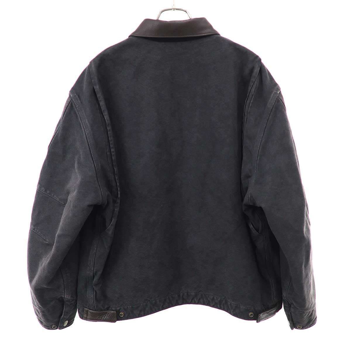 Vuja DE ヴジャデ KIRK WORK JACKET レザーカラーワークジャケット  チャコール M Vuja DE ヴジャデ KIRK WORK JACKET レザーカラーワークジャケット