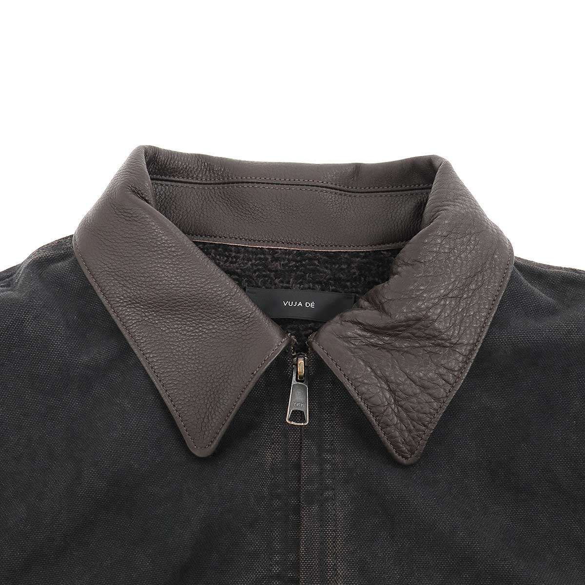 Vuja DE ヴジャデ KIRK WORK JACKET レザーカラーワークジャケット