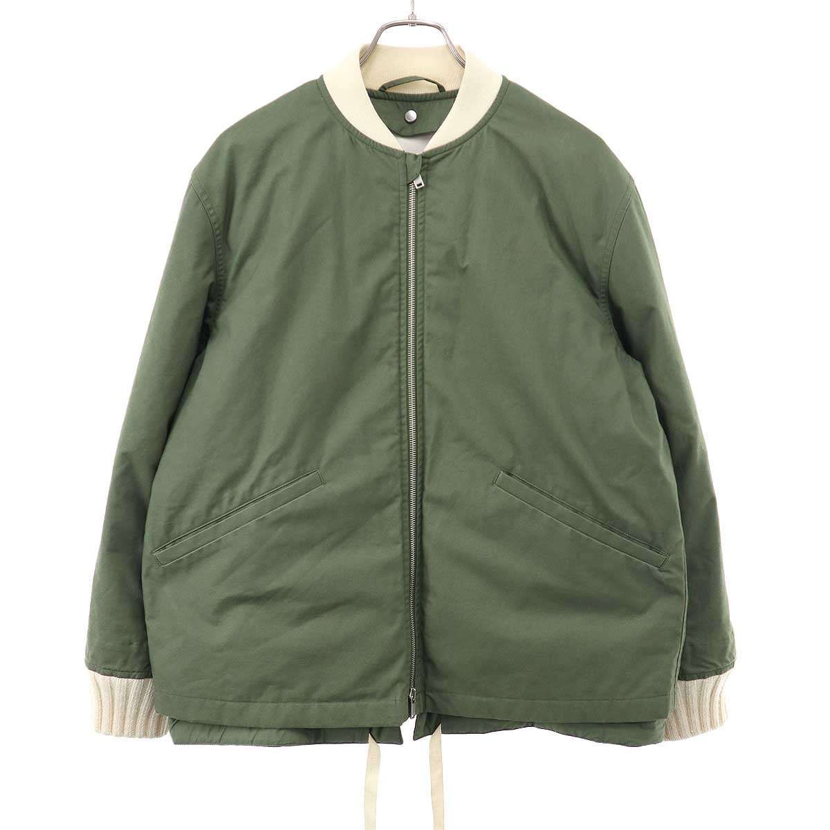 JIL SANDER＋ ジルサンダープラス 21AW ダウンライナーボンバージャケット JPPT440095 カーキ 34 JIL SANDER＋ ジルサンダープラス 21AW ダウンライナーボンバー