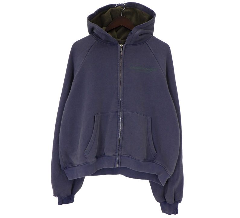 バスケットケースギャラリー Basketcase Gallery 【 SIREN ZIP UP HOODIE PARKA 】 バック プリント ダメージ 加工 ジップ アップ スウェット パーカー　51120