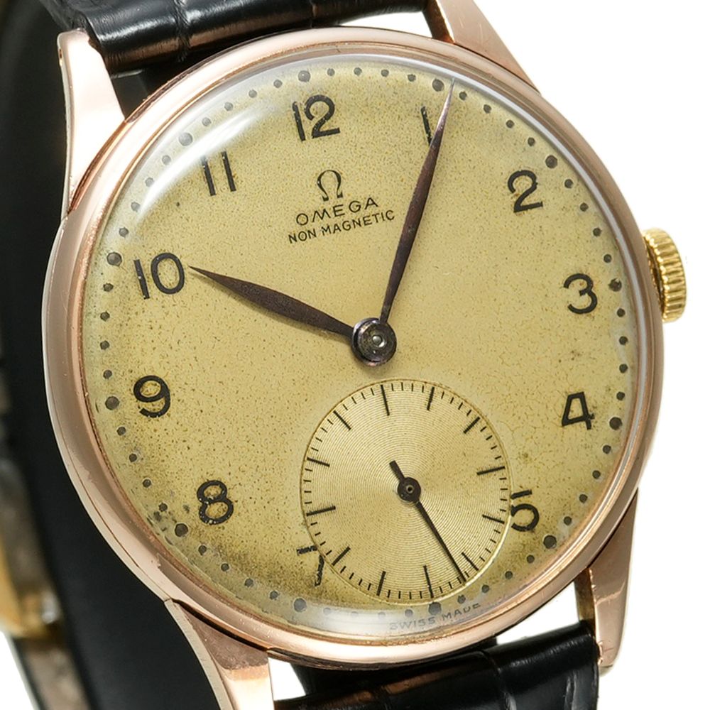 OMEGA ラウンド スモセコ 1940年頃製造 Ref.不明 アンティーク品 メンズ 腕時計