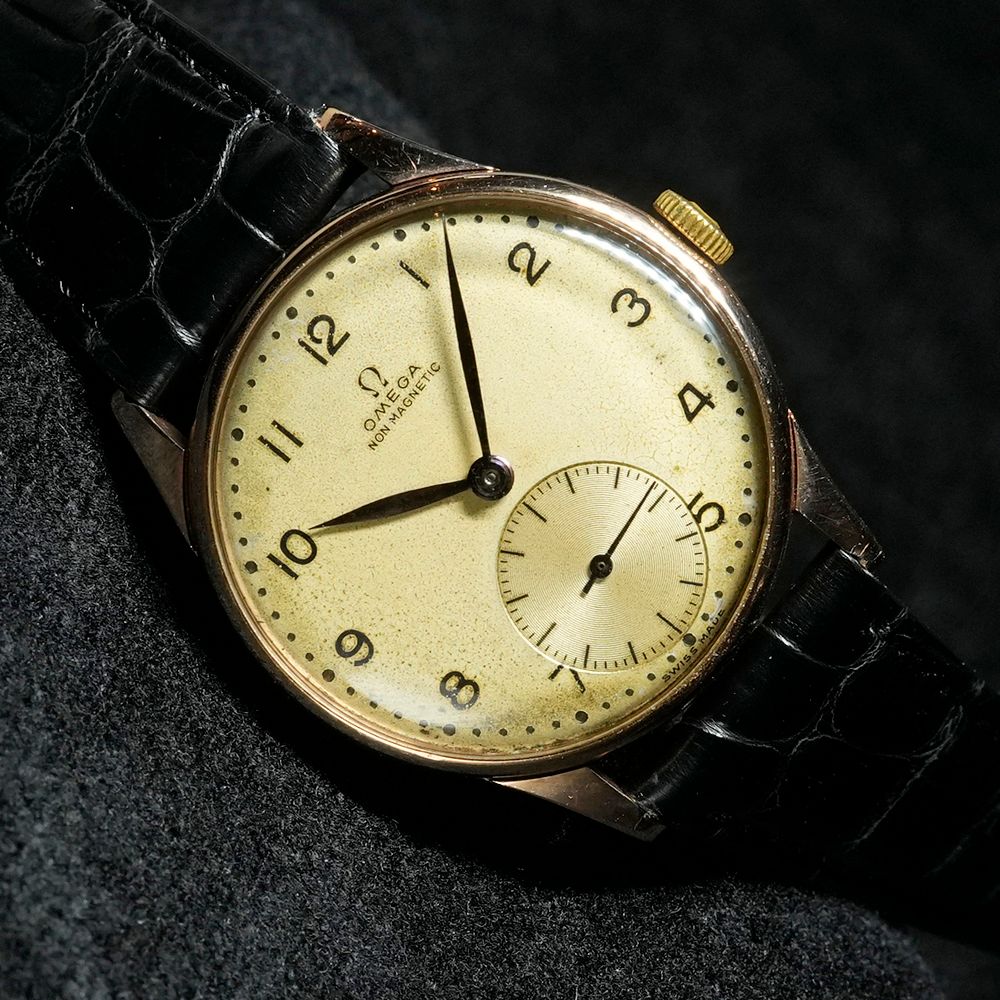 OMEGA ラウンド スモセコ 1940年頃製造 Ref.不明 アンティーク品 メンズ 腕時計