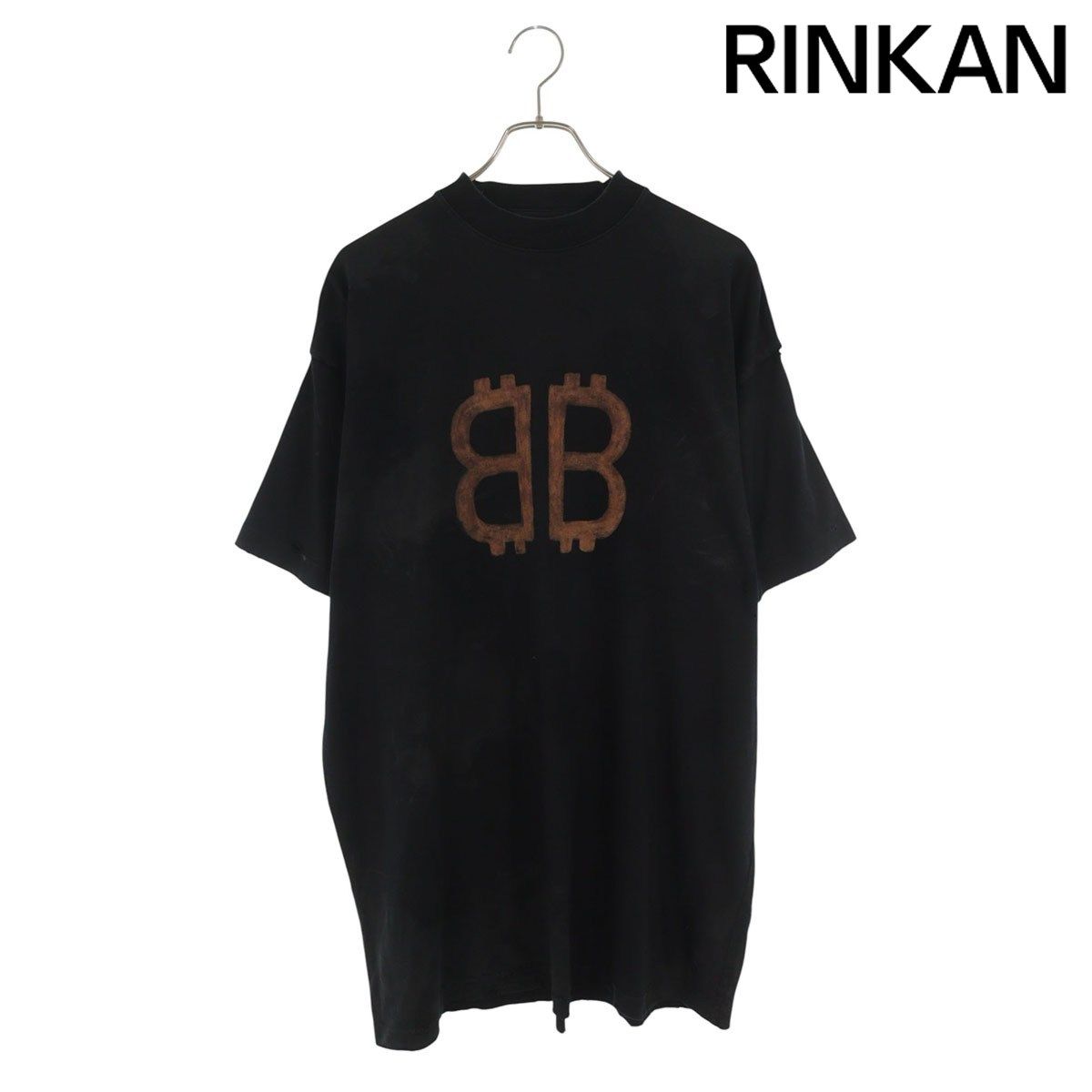 バレンシアガ 739028 TOVN8 BBロゴオーバーサイズTシャツ メンズ 2 