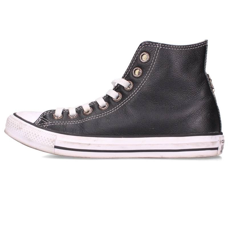 クロムハーツ CH CONVERSE LEATHER シルバー装飾クロスパッチ付き