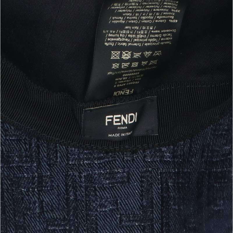 フェンディ 6506990 ズッカ柄デニムバケットハット レディース S
