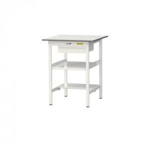 【新品・5営業日で発送】COMOLIFE コモライフ 山金工業(YamaTec) SUPH-775UTF-WW ワークテーブル 150シリーズ 固定(H950mm)(中間棚板／半面棚板・キャビネット付き) (2291787)