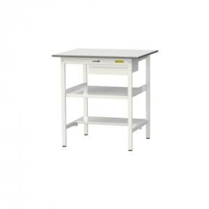 【新品・5営業日で発送】COMOLIFE コモライフ 山金工業(YamaTec) SUPH-975UTF-WW ワークテーブル 150シリーズ 固定(H950mm)(中間棚板／半面棚板・キャビネット付き) (2291785) 37,047円