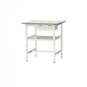 【新品・5営業日で発送】COMOLIFE コモライフ 山金工業(YamaTec) SUPH-975UF-WW ワークテーブル 150シリーズ 固定(H950mm)(中間棚板・キャビネット付き) (2291780)